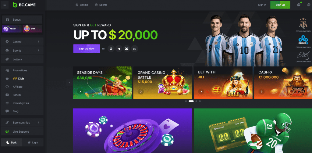 Full BC Game Casino Bonus