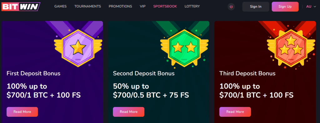 BitWin Casino Australia Welcome Bonus