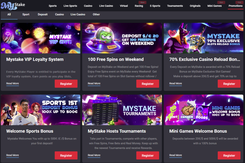 The MyStake Casino Welcome Bonus 