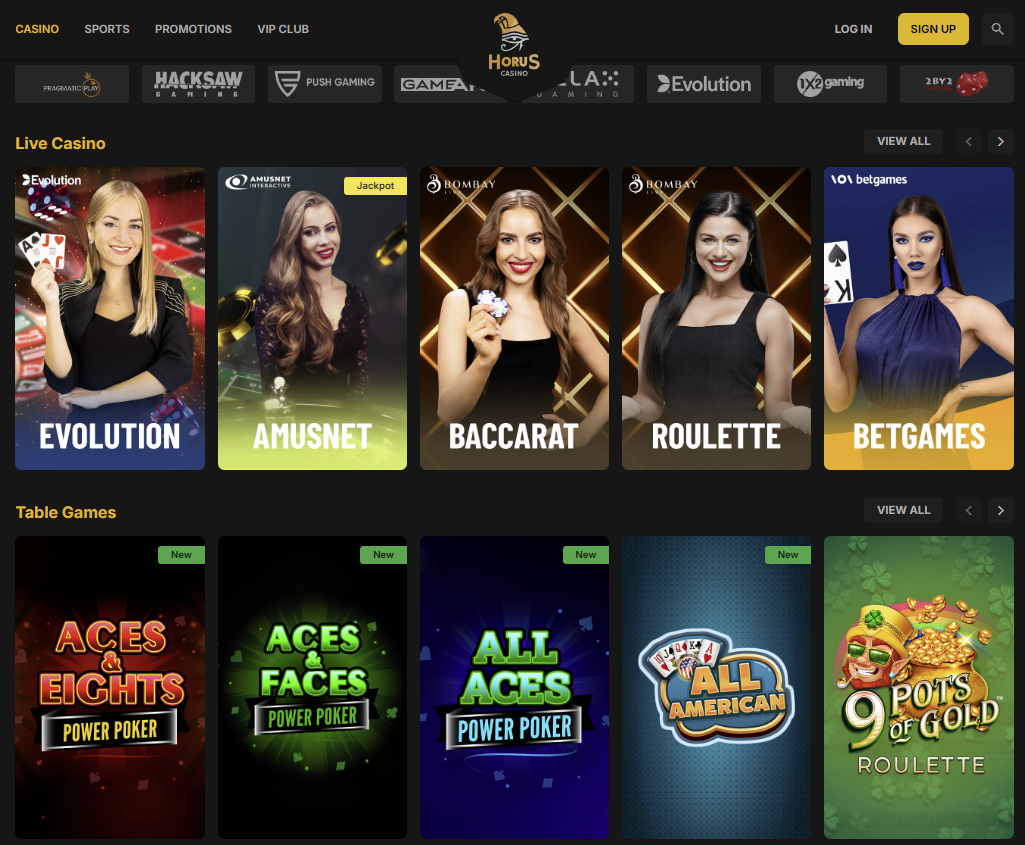 Horus Casino Games